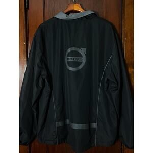 VOLVO OFFICAL MERCHANDISE BLACK LTW FULL ZIP WINDBREAKER JACKET SHELL XXL / 2XL